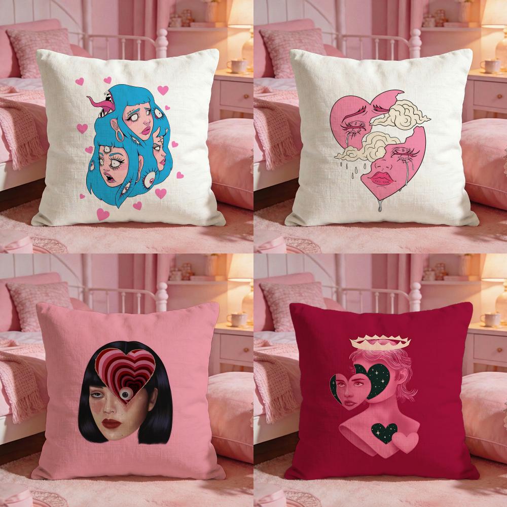Interior Design Graphic Design - Heartbreak Lady Grafik Desenli Yastık Kılıfı